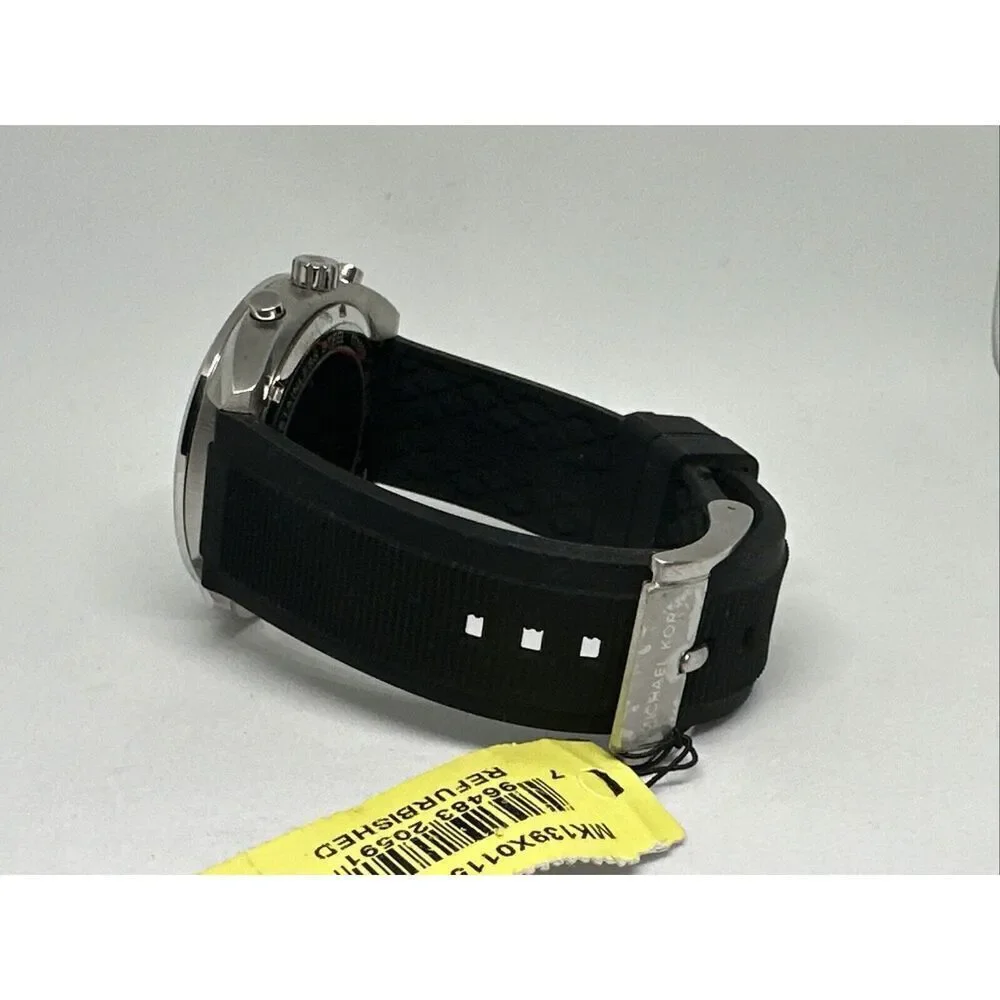 Michael Kors Dane MK8611 Men's Black Silicone Strap Analog Dial Watch HME435